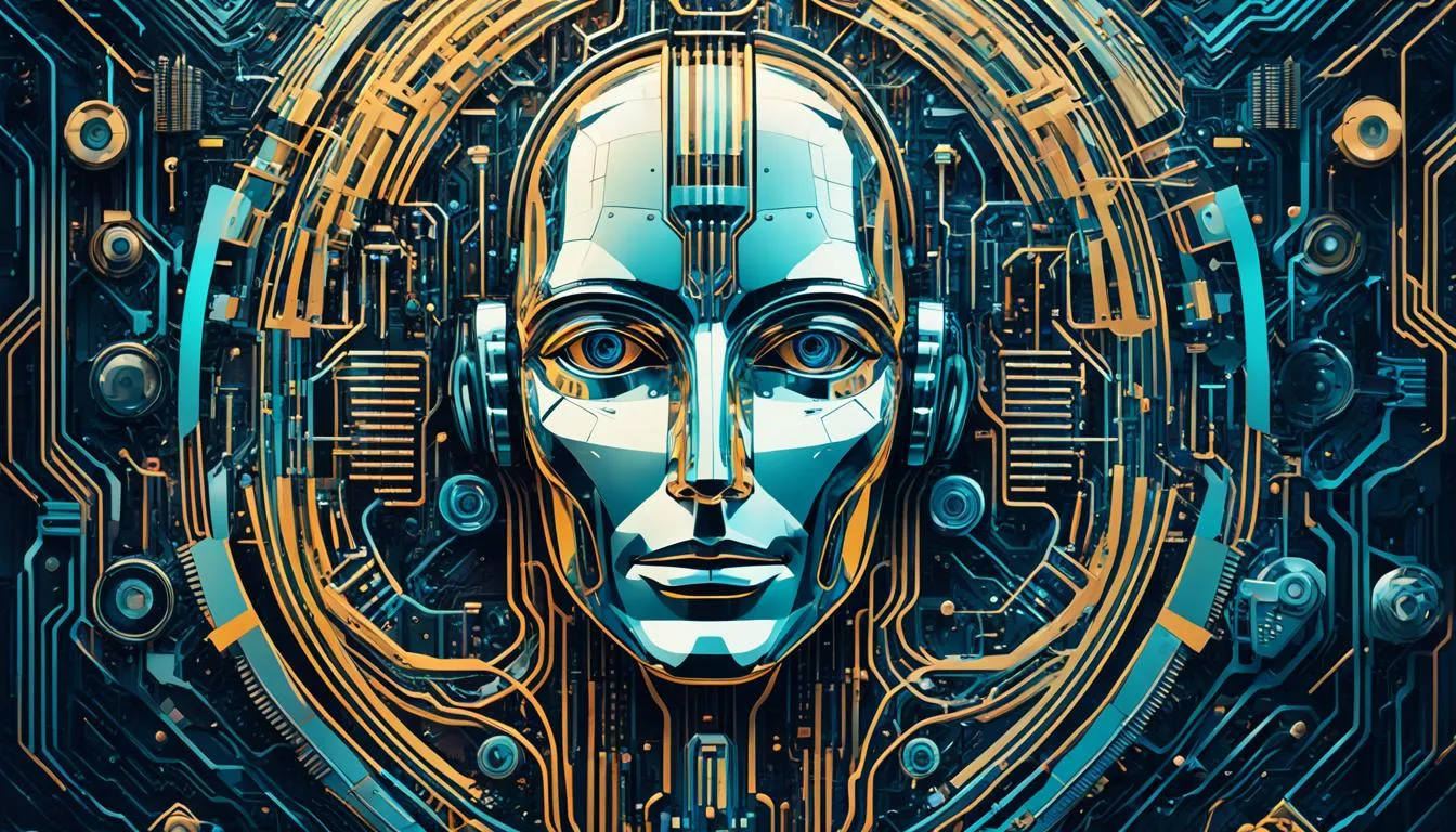Smartfon z otwartą aplikacją asystenta sztucznej inteligencji na tle ikon narzędzi AI